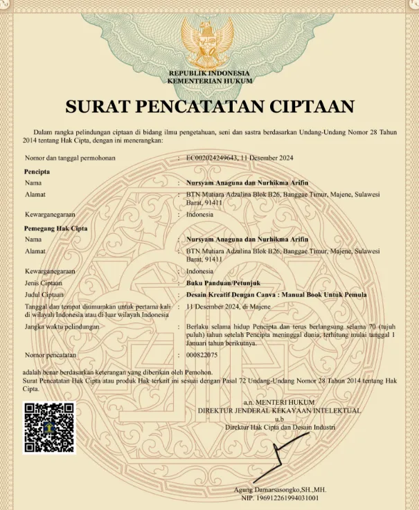 Desain Kreatif Dengan Canva : Manual Book Untuk Pemula
