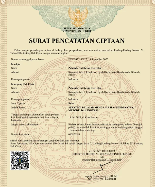 STRATEGI BELAJAR MENGAJAR IPA: PENDEKATAN,  METODE, DAN INOVASI
